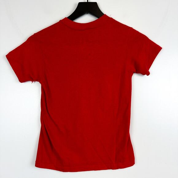 Vintage 90s Logo 7 Chicago Bulls TShirt Red Single Stitch - Big Kids M 10-12 - Picture 5 of 8